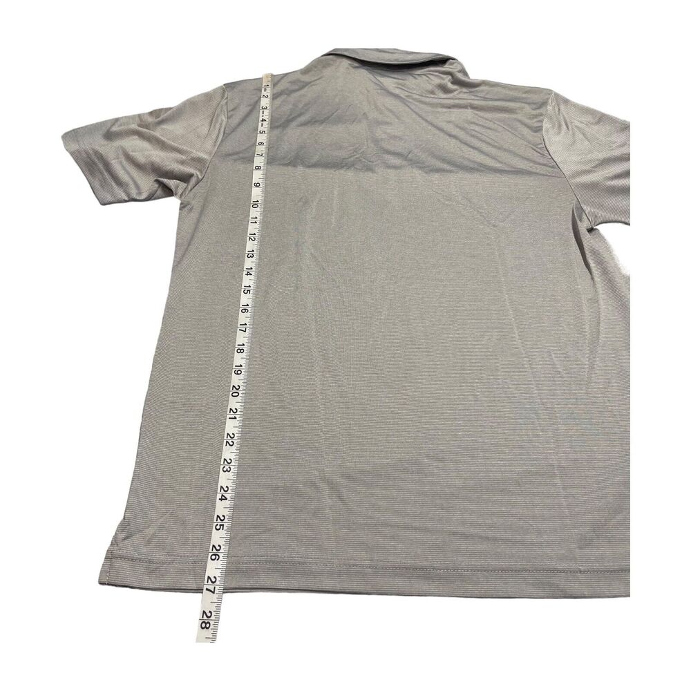 Grand Slam Polo Shirt Men's Medium Gray Striped Short Sleeve Classic Performance - Picture 5 of 6